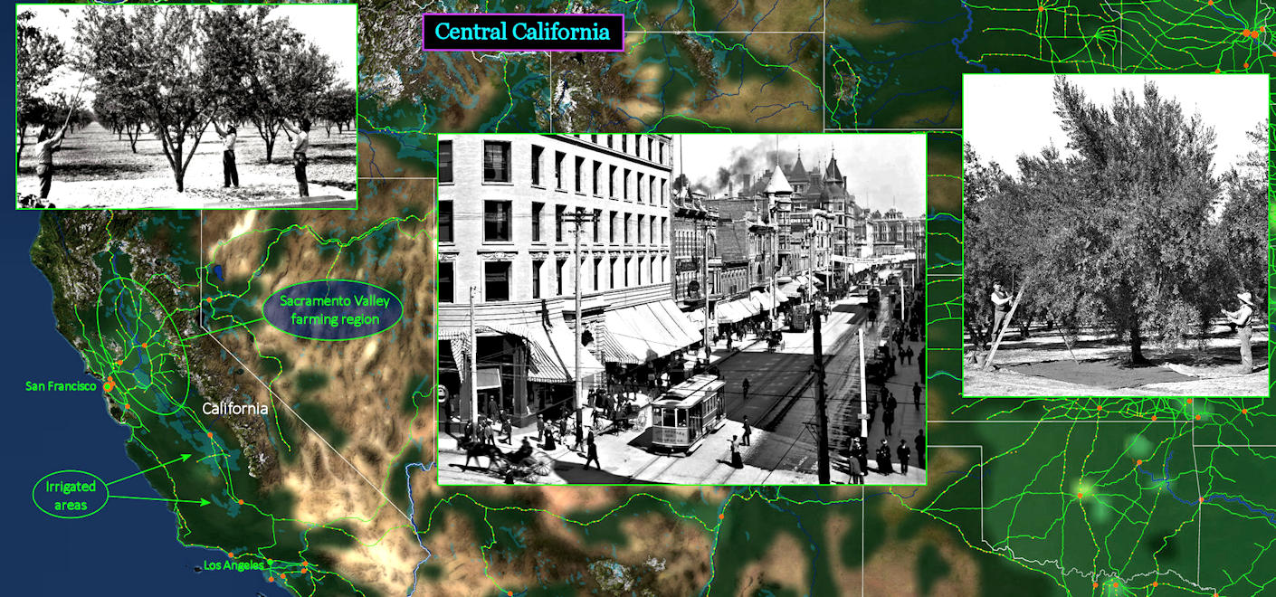 Sacramento Valley, 1910 map